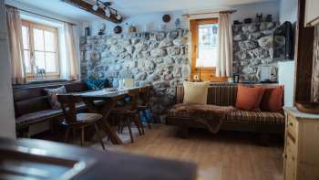 Zona soggiorno/pranzo appartamento per vacanze Wisliheim