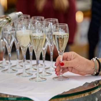 Ricevimento con champagne alle Cantine di Corte del Principe del Liechtenstein