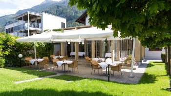 L'accogliente terrazza dell'Hotel Schatzmann