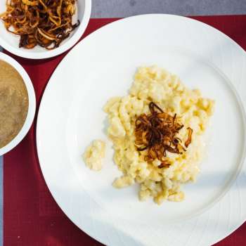 Käsknöpfle (gnocchetti al formaggio) al ristorante Löwen