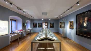 Vista dell'interno del museo nazionale del Liechtenstein