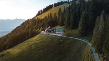 Rifugio Gafadurahütte a 1428 metri sul livello del mare.