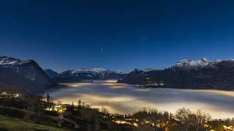 Mare di nebbia a Triesenberg